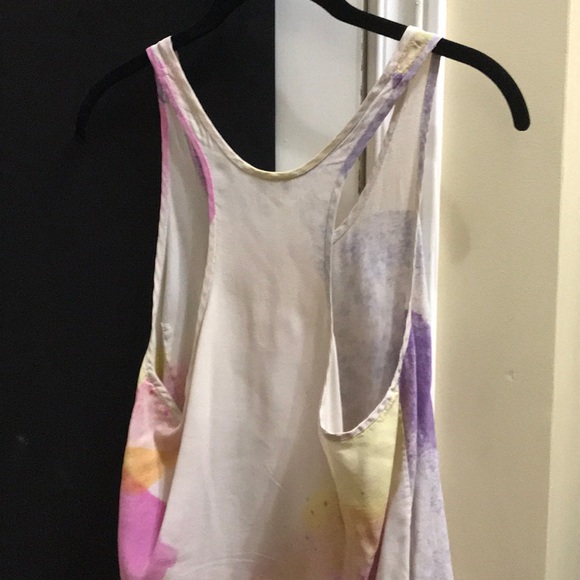 Wilfred Watercolour Silk Racerback Tank Top - Picture 2 of 2
